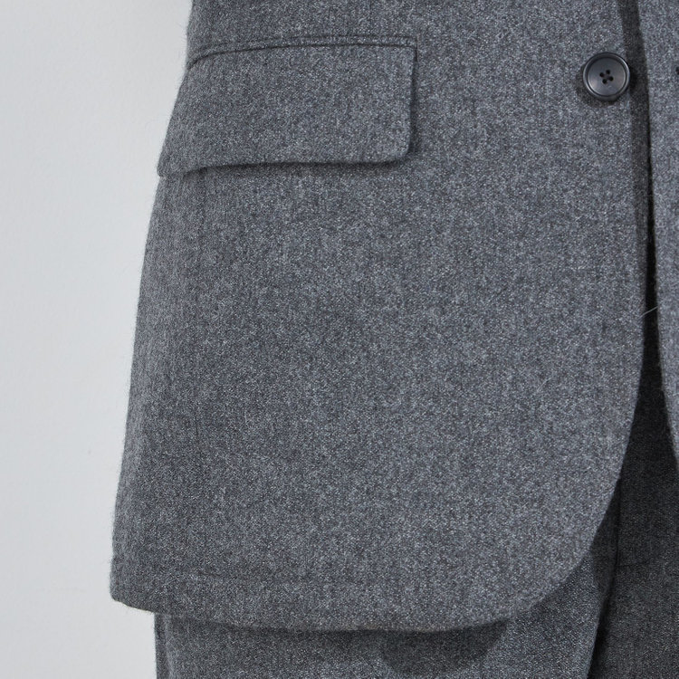 シルバーライン 【5DAYS CLOSET】【RBC】【秋冬】ウールブレンド2釦ジャケット/グレー/RE:NEWOOL グレー中間