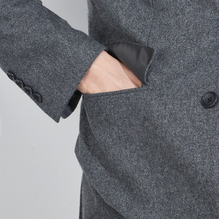シルバーライン 【5DAYS CLOSET】【RBC】【秋冬】ウールブレンド2釦ジャケット/グレー/RE:NEWOOL グレー中間