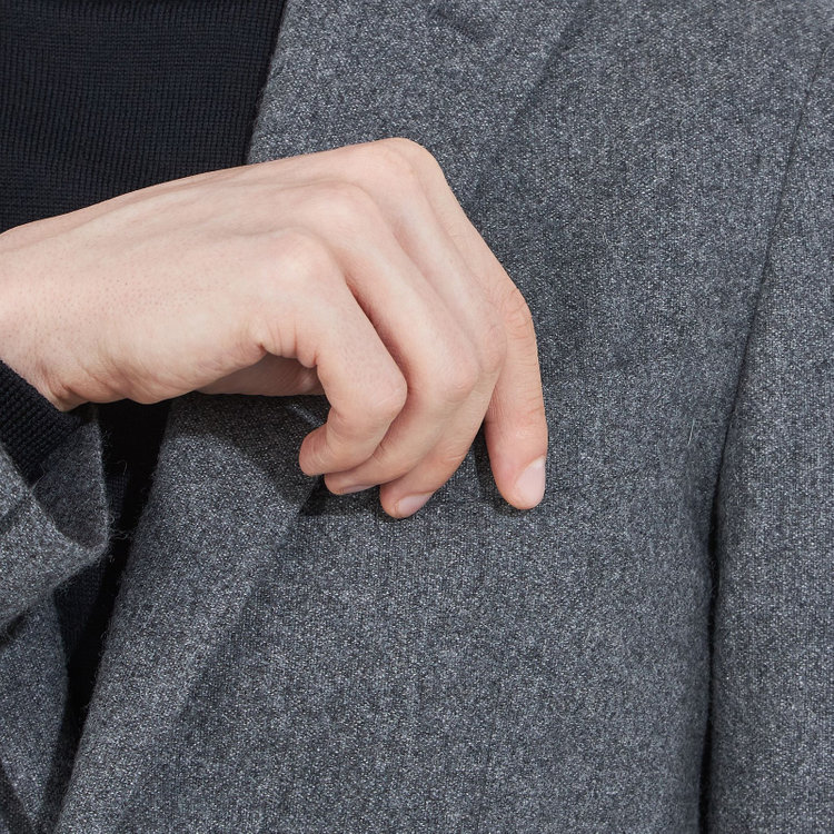 シルバーライン 【5DAYS CLOSET】【RBC】【秋冬】ウールブレンド2釦ジャケット/グレー/RE:NEWOOL グレー中間