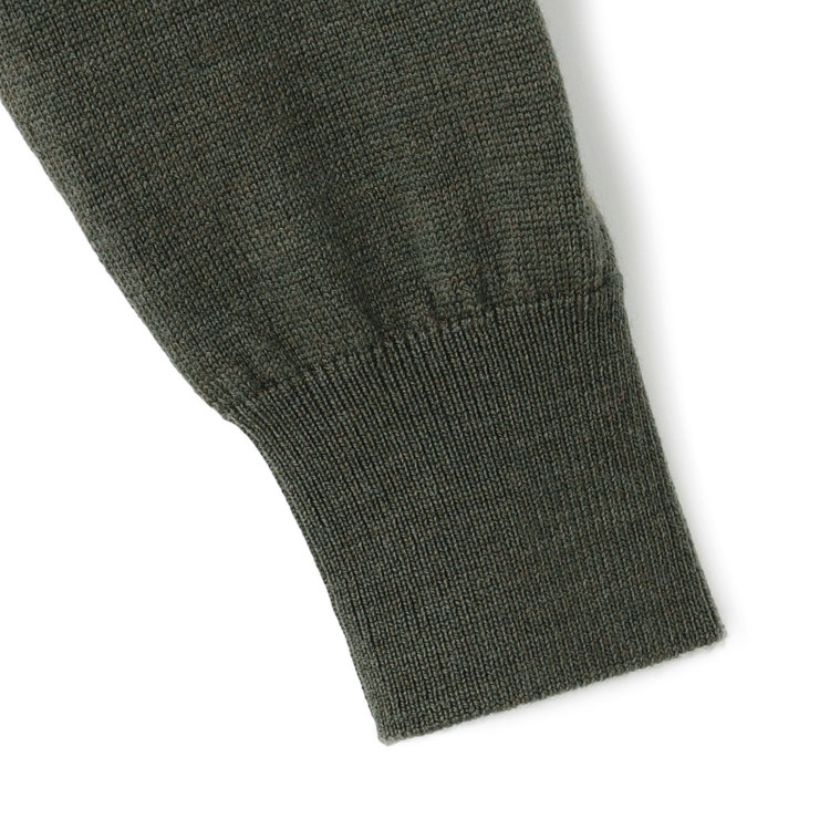 スーツセレクト 【RBC】【秋冬】ウールタートルネックニットセーター/カーキ/ZEGNA BARUFFA/マシンウォッシャブル 黄淡色