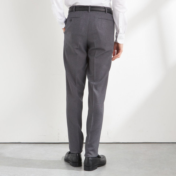 シルバーライン 【CLASSICO TAPERED】【秋冬】1タックテーパードパンツ/グレー/ウエストムーブ4S SUSTAINABILITY&ECOLOGY FABRIC//※裾上げ必要 グレー中間