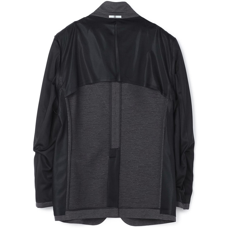 シルバーライン 【CLASSICO TAPERED】【春夏】2釦シングルジャケット/グレー&ブラック×ハウンドトゥース/パッチポケット/4S SUSTAINABILITY&ECOLOGY FABRIC グレー濃色
