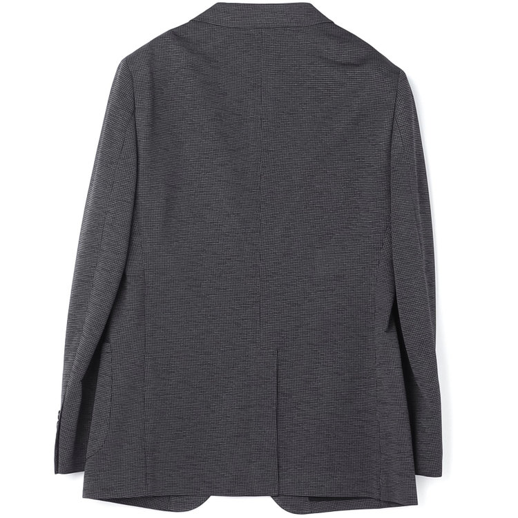 シルバーライン 【CLASSICO TAPERED】【春夏】2釦シングルジャケット/グレー&ブラック×ハウンドトゥース/パッチポケット/4S SUSTAINABILITY&ECOLOGY FABRIC グレー濃色