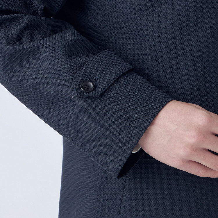 シルバーライン 【SL】レイヤードスタンドカラーコート/ネイビー/WATERPROOF 紺中間