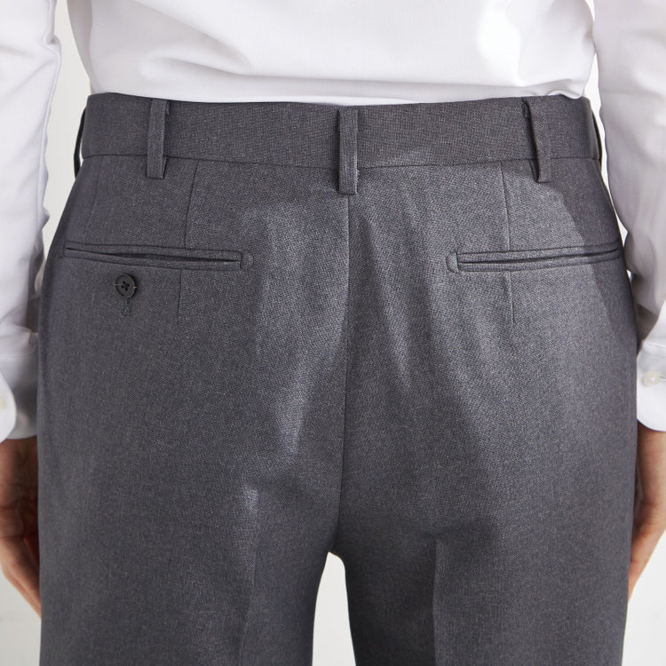 シルバーライン 【CLASSICO TAPERED】【秋冬】1タックテーパードパンツ/グレー/ウエストムーブ4S SUSTAINABILITY&ECOLOGY FABRIC//※裾上げ必要 グレー中間