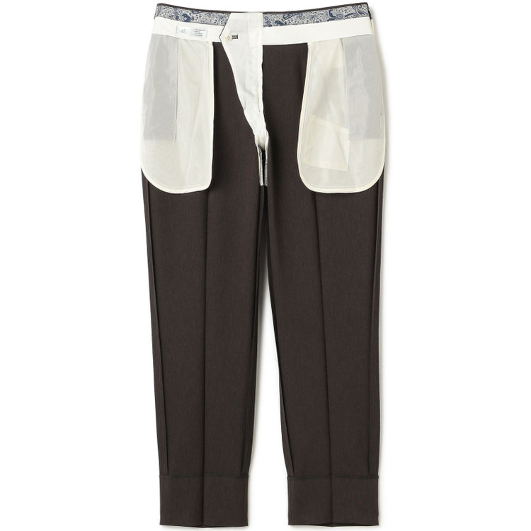 シルバーライン 【CLASSICO TAPERED】【春夏】1タックテーパードパンツ/ブラウン/ウエストムーブ仕様/4S SUSTAINABILITY&ECOLOGY FABRIC/※裾上げ済仕様 茶中間