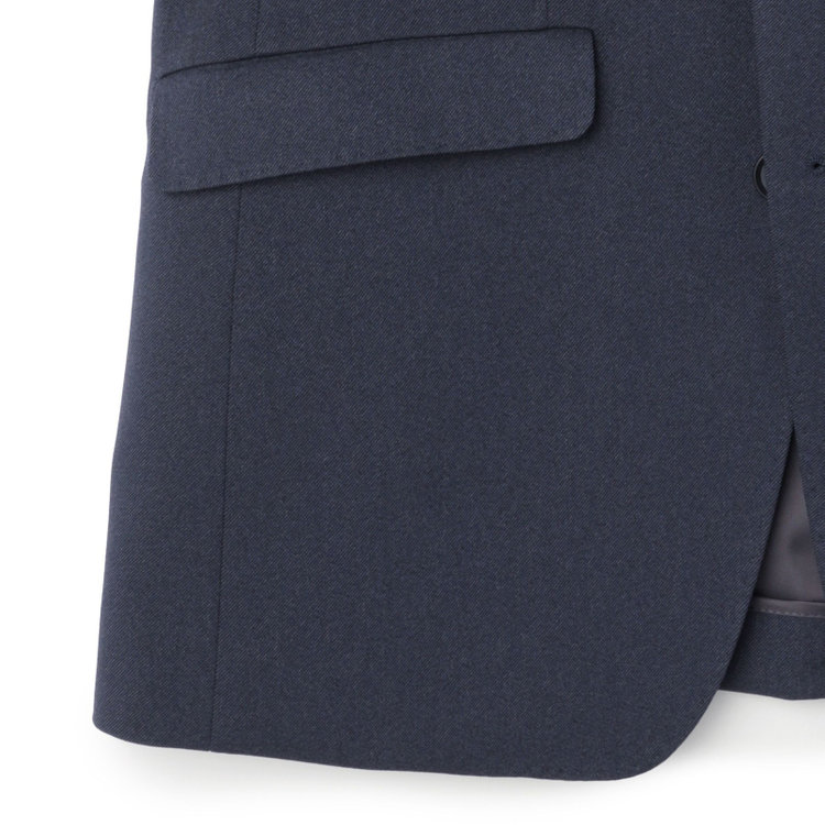 ブラックライン 【SLIM TAPERED_2】【年間】2釦シングルスーツ 0タック/ネイビー/ウエストシャーリング/4S/※パンツ裾上げ済仕様 紺濃色