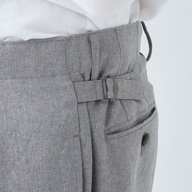 シルバーライン 【RBC】【春夏】2タックパンツ/グレー/サイド尾錠/4S SUSTAINABILITY&ECOLOGY FABRIC/※裾上げ必要 グレー淡色