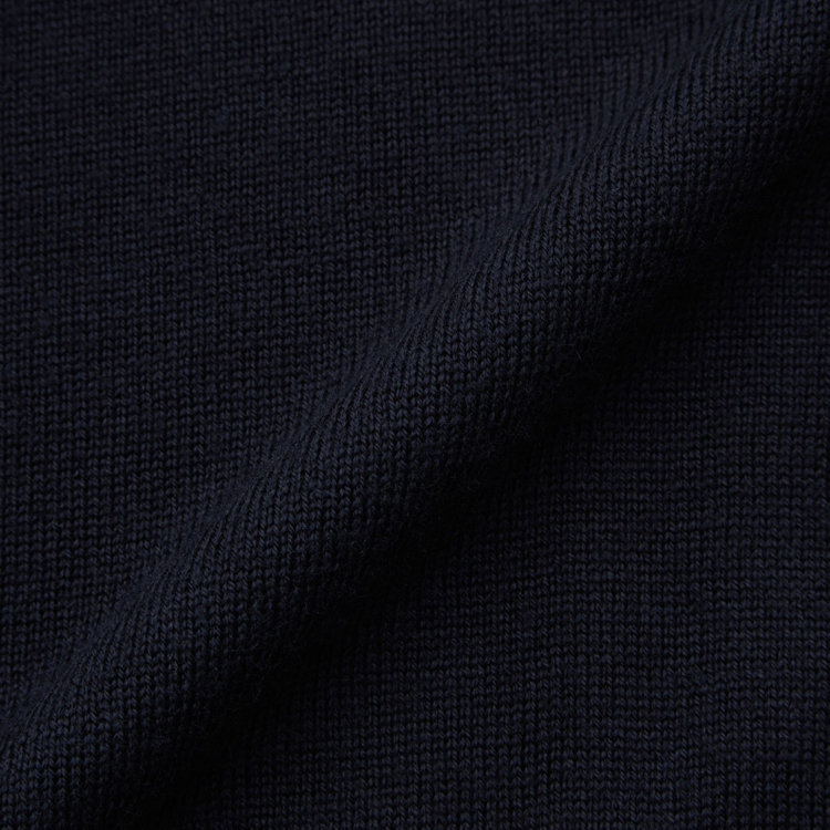 スーツセレクト 【RBC】【秋冬】ウールモックネックニットセーター/ネイビー/ZEGNA BARUFFA/マシンウォッシャブル 紺中間