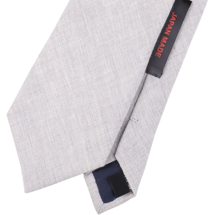 ブラックライン 【WEB限定/OUTLET】【SL】コットンソリッドネクタイ 8.0cm幅/ホワイトグレー/JAPAN MADE グレー系(灰)