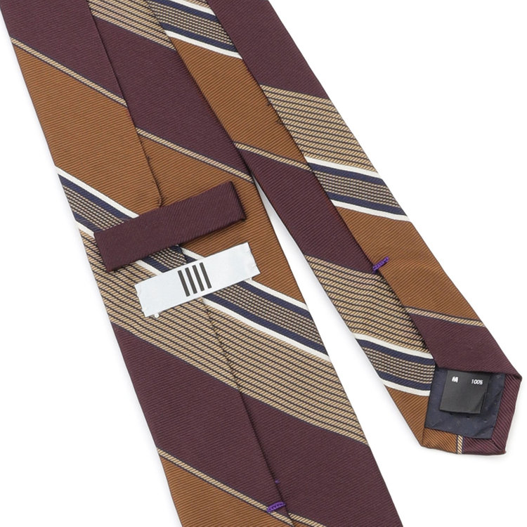 シルバーライン 【SILVER LINE】シルクストライプネクタイ 8.0cm幅/ワイン×ブラウン×ネイビー その他
