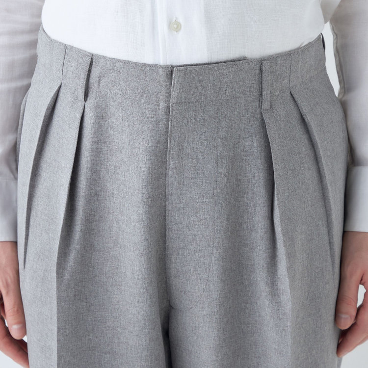 シルバーライン 【RBC】【春夏】2タックパンツ/グレー/サイド尾錠/4S SUSTAINABILITY&ECOLOGY FABRIC/※裾上げ必要 グレー淡色