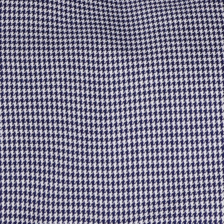 ブラックライン 【BLACK LINE】【形態安定】クレリックワイドカラードレスワイシャツ/襟袖口：ブルー+ブルー×ハウンドトゥース ブルー系(青)