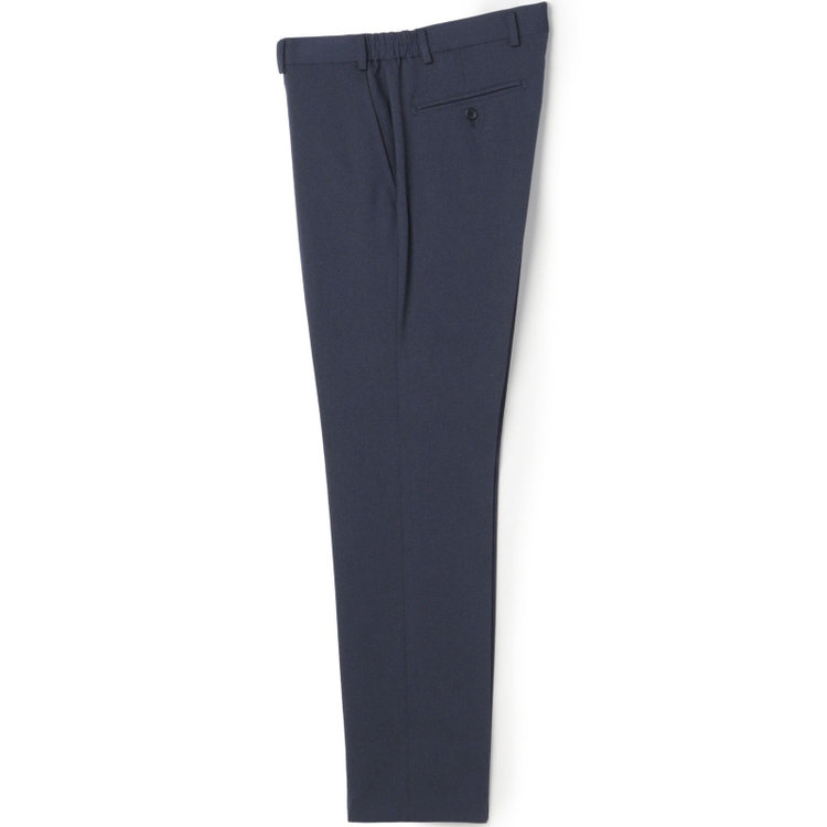 ブラックライン 【SLIM TAPERED_2】【年間】2釦シングルスーツ 0タック/ネイビー/ウエストシャーリング/4S/※パンツ裾上げ済仕様 紺濃色
