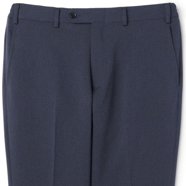 ブラックライン 【SLIM TAPERED_2】【年間】2釦シングルスーツ 0タック/ネイビー/ウエストシャーリング/4S/※パンツ裾上げ済仕様 紺濃色