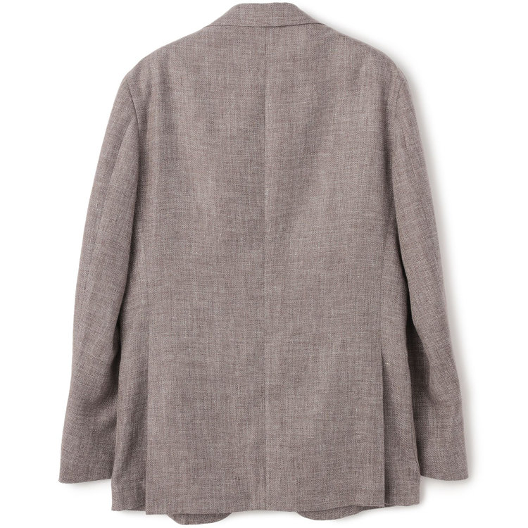 シルバーライン 【CLASSICO TAPERED】【春夏】リネンウール3釦段返りシングルジャケット/ベージュ/パッチポケット/MARZOTTO 茶淡色