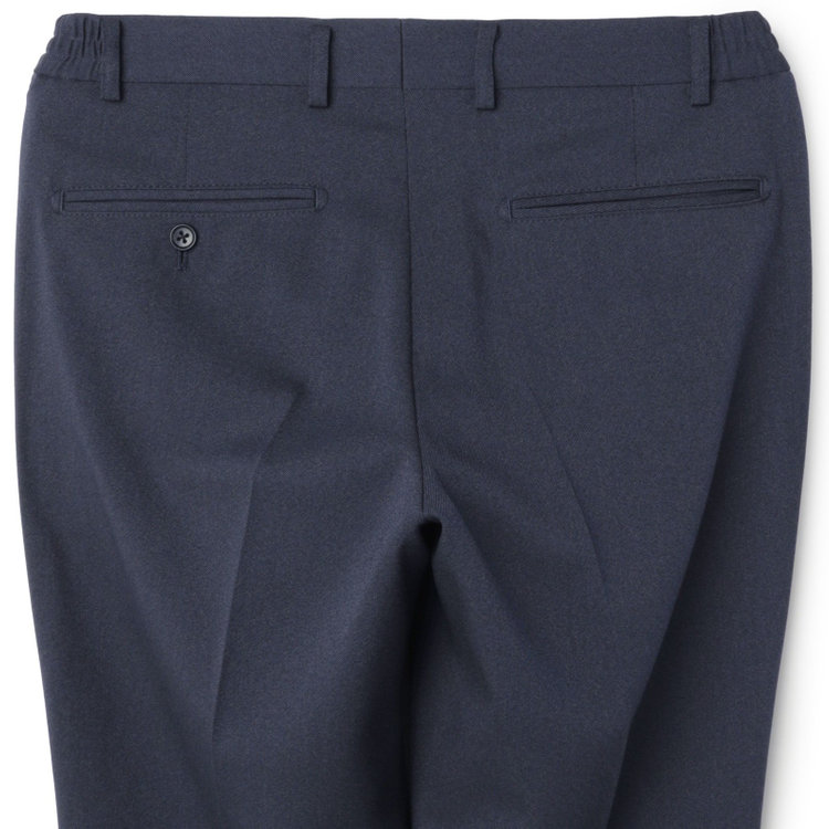 ブラックライン 【SLIM TAPERED_2】【年間】2釦シングルスーツ 0タック/ネイビー/ウエストシャーリング/4S/※パンツ裾上げ済仕様 紺濃色
