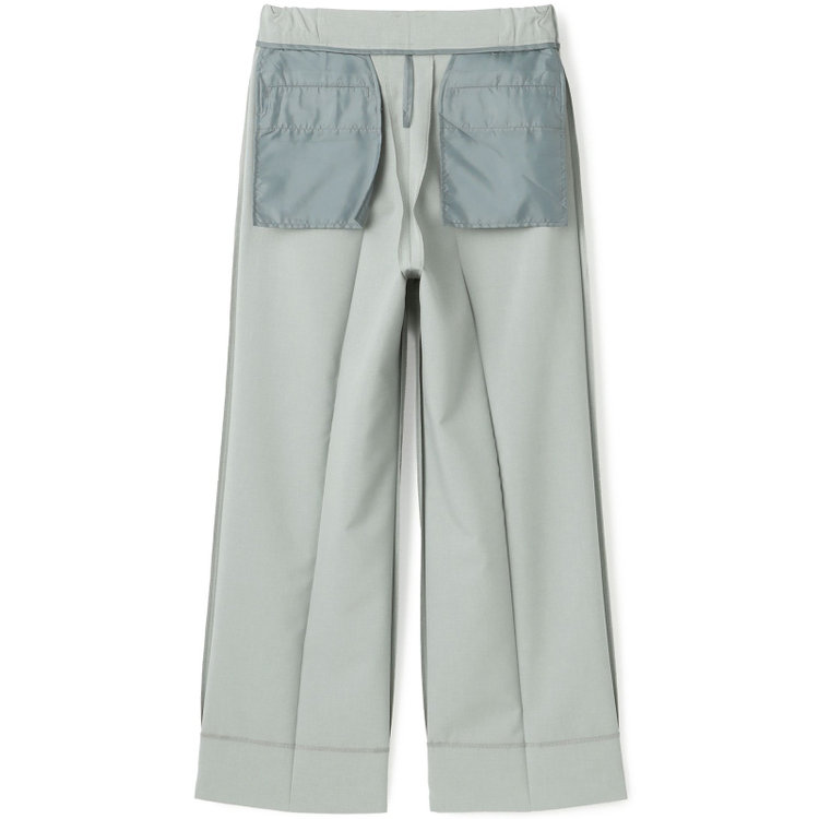 シルバーライン 【RELAX WIDE】【春夏】 2釦1掛けダブルジャケットワイドパンツスーツ/グレー/4S SUSTAINABILITY&ECOLOGY FABRIC/※パンツ裾上げ済仕様 茶中間