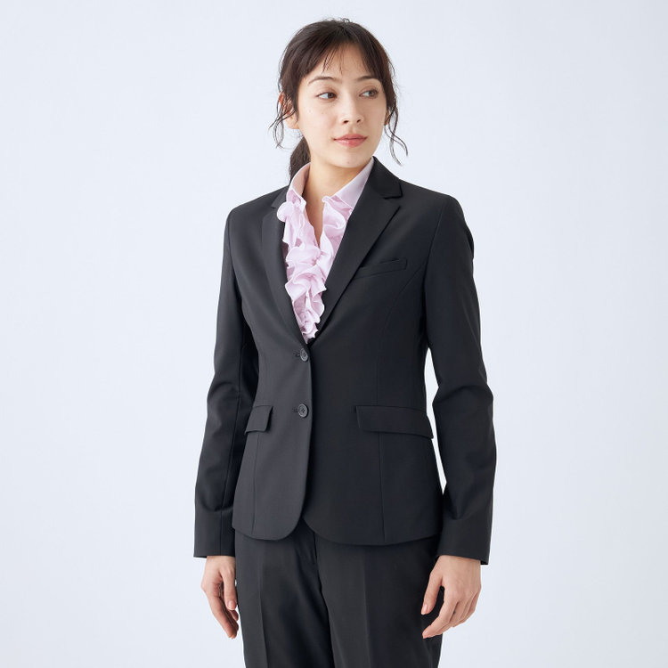 ソノタ 【SUIT SELECT×Samantha Thavasa】【長袖】リボン&フリル取り外しスキッパー/ピンク×ドビーストライプ 赤淡色