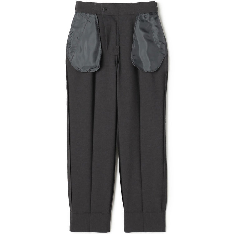 シルバーライン 【RELAX TAPERED】【春夏】1釦テーパードパンツスーツ/グレー/ウエストシャーリング/ウォッシャブル/4S SUSTAINABILITY&ECOLOGY FABRIC/※パンツ裾上げ済仕様 グレー濃色