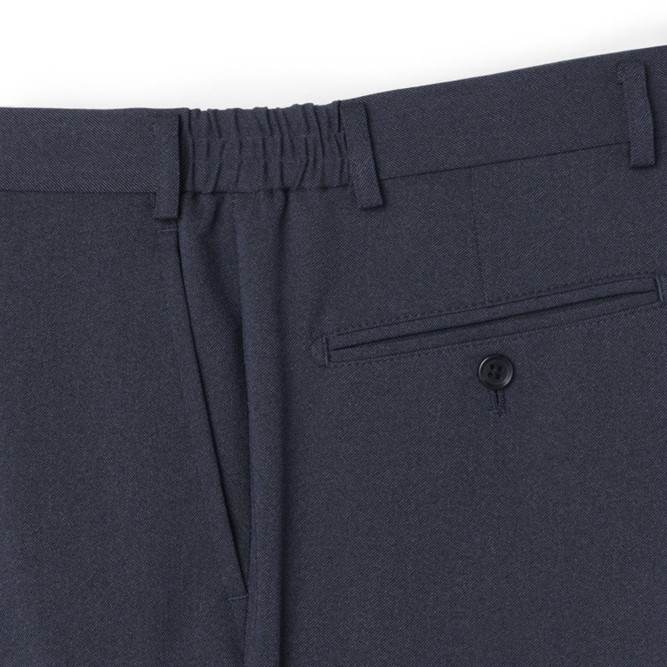 ブラックライン 【SLIM TAPERED_2】【年間】2釦シングルスーツ 0タック/ネイビー/ウエストシャーリング/4S/※パンツ裾上げ済仕様 紺濃色