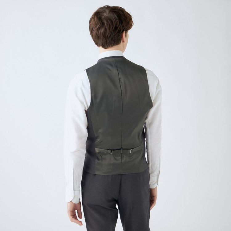 シルバーライン 【CLASSICO TAPERED】【秋冬】2釦シングルスリーピーススーツ 1タックテーパードパンツ/グレー/ウエストムーブ/4S SUSTAINABILITY&ECOLOGY FABRIC/※パンツ裾上げ済仕様 グレー中間