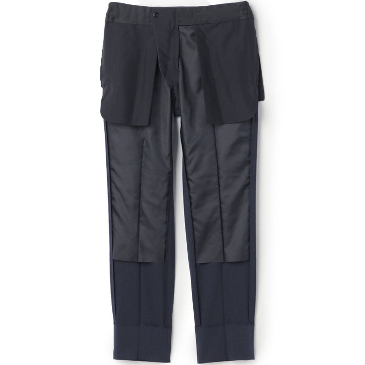ブラックライン 【SLIM TAPERED_2】【年間】2釦シングルスーツ 0タック/ネイビー/ウエストシャーリング/4S/※パンツ裾上げ済仕様 紺濃色