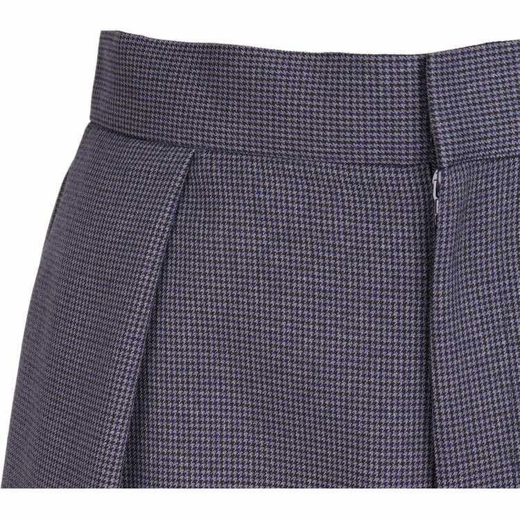 スーツセレクト 【RELAX TAPERED_2】【秋冬】1タックワイドストレートパンツ/ネイビー×ガンクラブチェック/ウォッシャブル ネイビー系(紺)