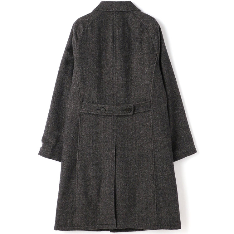 シルバーライン 【発送在庫あり】【SL】ウールブレンド ラグランダブルチェスターコート/ブラウングレー×ヘリンボーン/RE:NEWOOL 茶中間