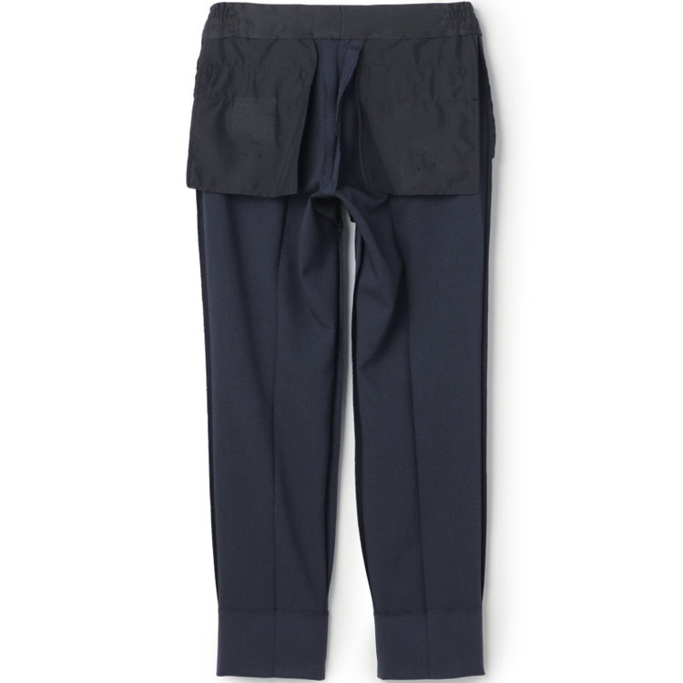 ブラックライン 【SLIM TAPERED_2】【年間】2釦シングルスーツ 0タック/ネイビー/ウエストシャーリング/4S/※パンツ裾上げ済仕様 紺濃色