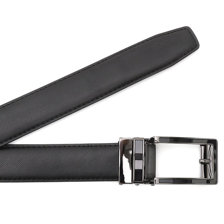 シルバーライン 【フリーアジャスト仕様/5mm間隔/32段階】バックルベルト 2.9cm幅/ブラック(ウエスト94cmまで対応) 黒