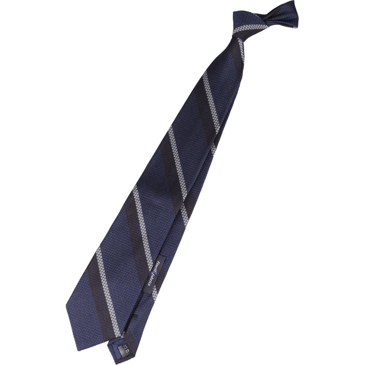 シルバーライン 【発送在庫あり】【SILVER LINE】シルクウールストライプネクタイ 8.5cm幅/ネイビー×グレー/Finest fabrics by COMO ITALY その他