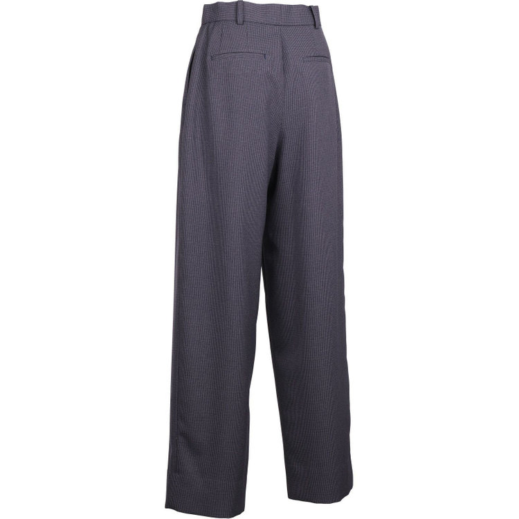 スーツセレクト 【RELAX TAPERED_2】【秋冬】1タックワイドストレートパンツ/ネイビー×ガンクラブチェック/ウォッシャブル ネイビー系(紺)