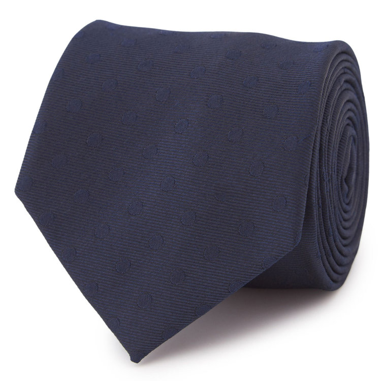 ブラックライン 【BLACK LINE】シルクブレンドドットネクタイ 7.5cm幅/ネイビー その他