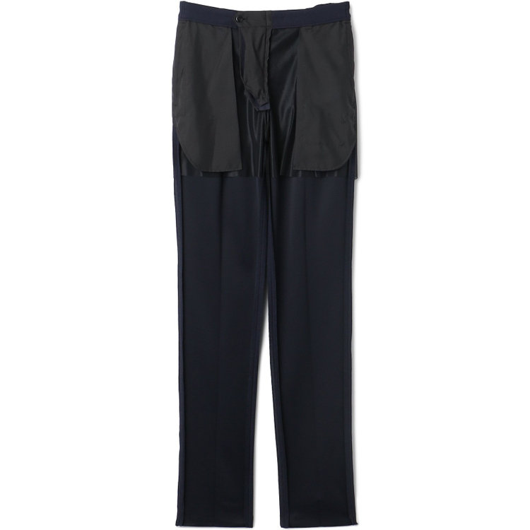 シルバーライン 【CLASSICO TAPERED】【春夏】1タックテーパードパンツ/ネイビー/ウエストシャーリング/RIRANCHA/裾上げ済仕様 紺中間