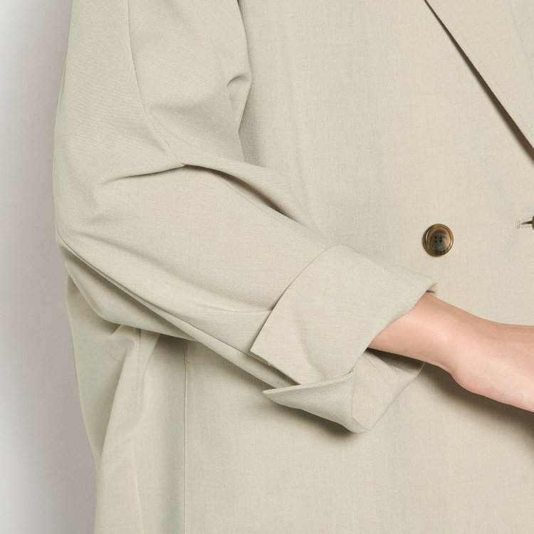シルバーライン 【SILVER LINE】【春夏】2釦1掛けダブルジャケット/ベージュ/ウォッシャブル/Naturemier/4S SUSTAINABILITY&ECOLOGY FABRIC 茶淡色