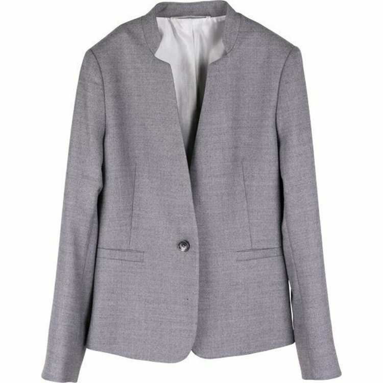 ブラックライン 【WEB限定/OUTLET】【発送在庫あり】【SL】【秋冬】ウールブレンドセットアップ1釦ジャケット/グレー×ブッチャー グレー系(灰)