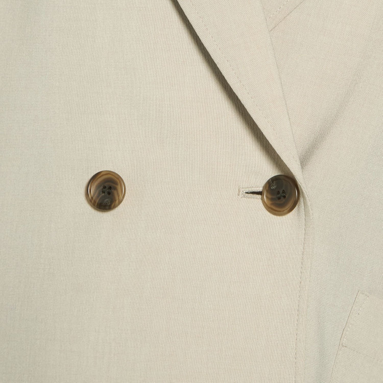 シルバーライン 【SILVER LINE】【春夏】2釦1掛けダブルジャケット/ベージュ/ウォッシャブル/Naturemier/4S SUSTAINABILITY&ECOLOGY FABRIC 茶淡色