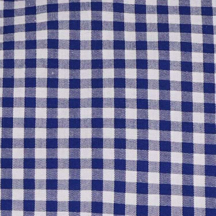 ブラックライン 【BLACK LINE】ウイングカラードレスワイシャツ/ブルー＆ホワイト×チェック+ダブルカフス(ゴムカフス付) 青中間