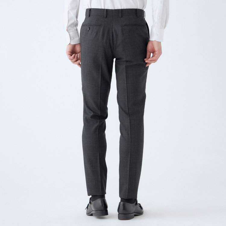 シルバーライン 【発送在庫あり】【CLASSICO TAPERED】【秋冬】2釦シングルスーツ 1タック/グレー×チェック/REDA ACTIVE/NEW ZEALAND MERINO/SHOWER CLEAN/※裾上げ必要 グレー濃色