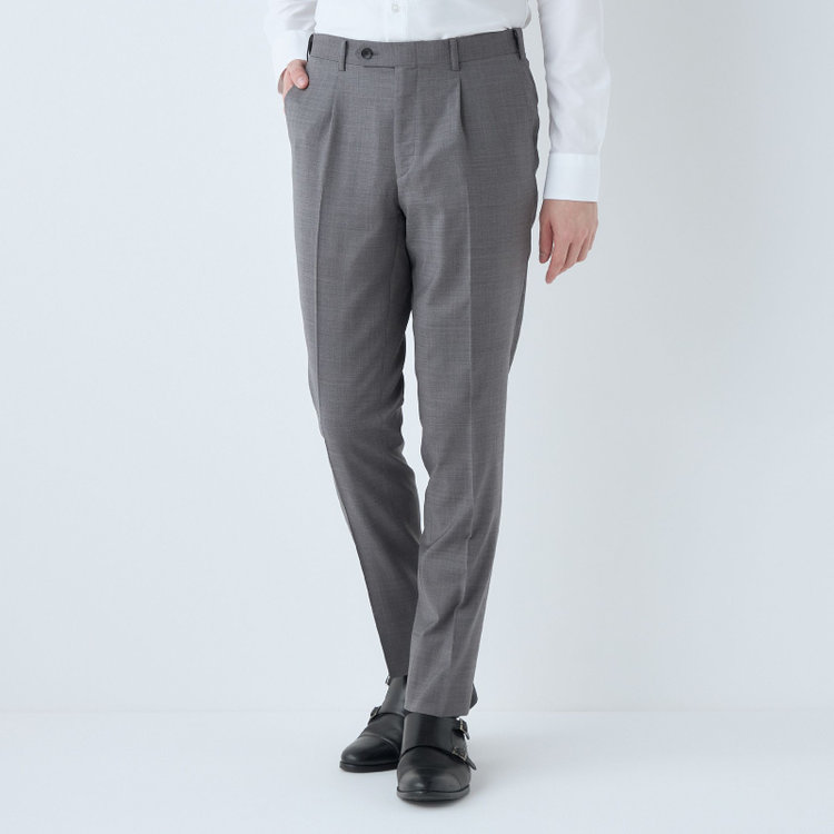 シルバーライン 【発送在庫あり】【CLASSICO TAPERED】【春夏】2釦シングルスーツ 1タック/グレー/ウエストムーブ/REDA ACTIVE/NEW ZEALAND MERINO/SHOWER CLEAN/※パンツ裾上げ済仕様 グレー淡色