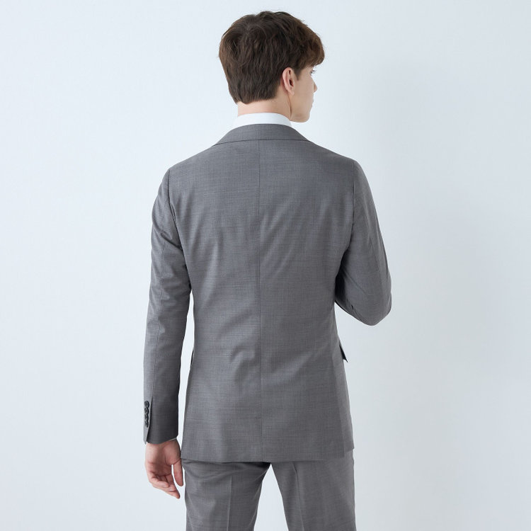 シルバーライン 【発送在庫あり】【CLASSICO TAPERED】【春夏】2釦シングルスーツ 1タック/グレー/ウエストムーブ/REDA ACTIVE/NEW ZEALAND MERINO/SHOWER CLEAN/※パンツ裾上げ済仕様 グレー淡色