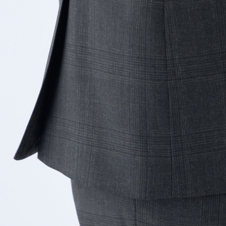 シルバーライン 【発送在庫あり】【CLASSICO TAPERED】【秋冬】2釦シングルスーツ 1タック/グレー×チェック/REDA ACTIVE/NEW ZEALAND MERINO/SHOWER CLEAN/※裾上げ必要 グレー濃色