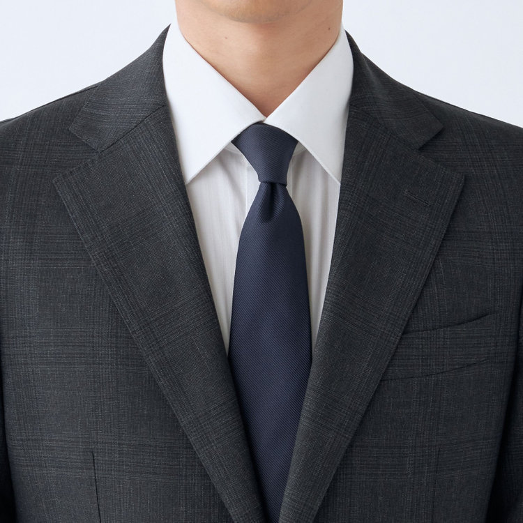 シルバーライン 【発送在庫あり】【CLASSICO TAPERED】【秋冬】2釦シングルスーツ 1タック/グレー×チェック/REDA ACTIVE/NEW ZEALAND MERINO/SHOWER CLEAN/※裾上げ必要 グレー濃色