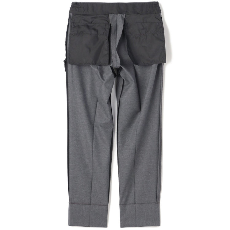 ブラックライン 【SLIM TAPERED_2】【年間】2釦シングルスリーピーススーツ 0タック/グレー/ウエストシャーリング/4S SUSTAINABILITY&ECOLOGY FABRIC/※パンツ裾上げ済仕様 グレー中間