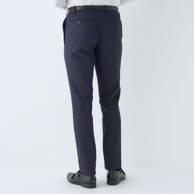 シルバーライン 【CLASSICO TAPERED】【春夏】1タックテーパードパンツ/ネイビー/ウエストシャーリング/RIRANCHA/裾上げ済仕様 紺中間