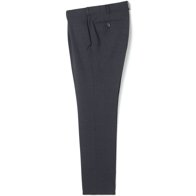 シルバーライン 【CLASSICO TAPERED】【秋冬】コーディネートパンツ付き/2釦シングルスーツ 1タック/ネイビー×グレンチェック+グレーソリッドパンツ/ウエストムーブ/4S SUSTAINABILITY&ECOLOGY FABRIC/※パンツ裾上げ済仕様 紺中間