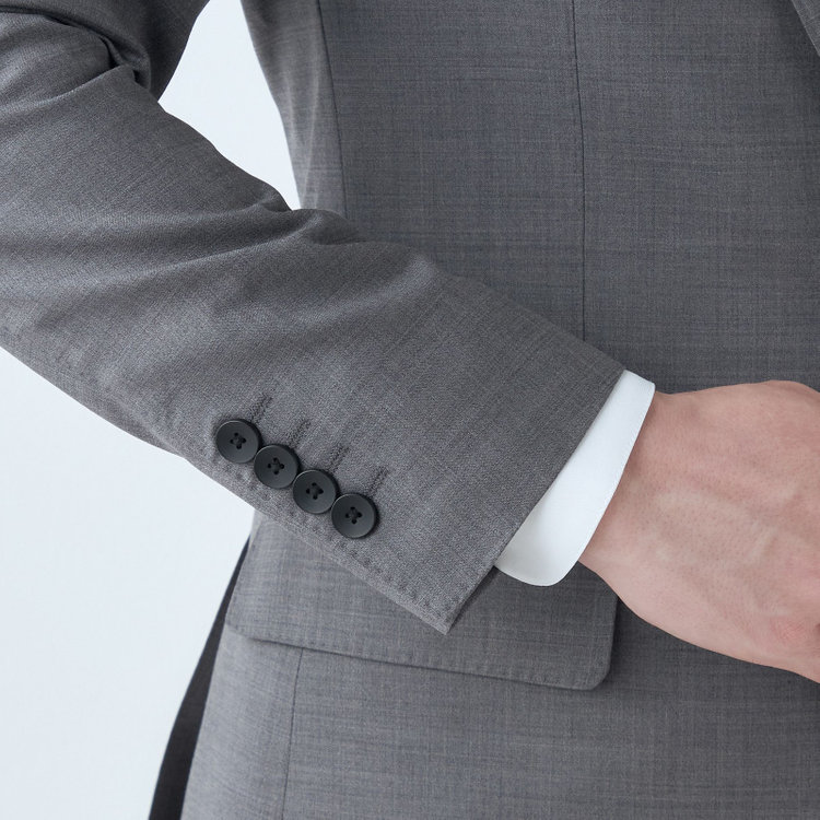 シルバーライン 【発送在庫あり】【CLASSICO TAPERED】【春夏】2釦シングルスーツ 1タック/グレー/ウエストムーブ/REDA ACTIVE/NEW ZEALAND MERINO/SHOWER CLEAN/※パンツ裾上げ済仕様 グレー淡色