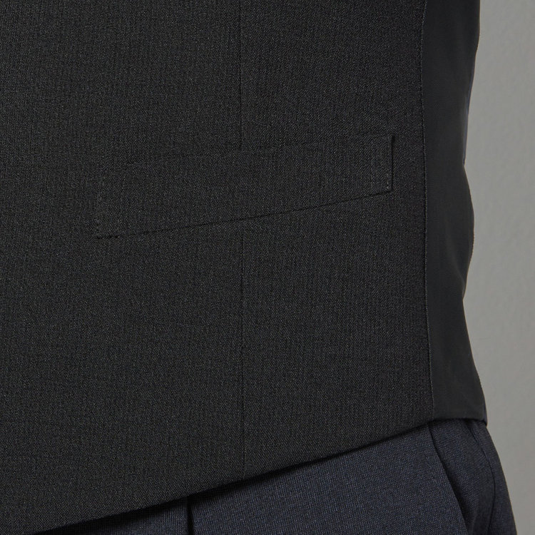 ブラックライン 【SLIM TAPERED_2】【春夏】リバーシブルジレ(ベスト)/ブラック＆グレー/4S SUSTAINABILITY&ECOLOGY FABRIC 黒