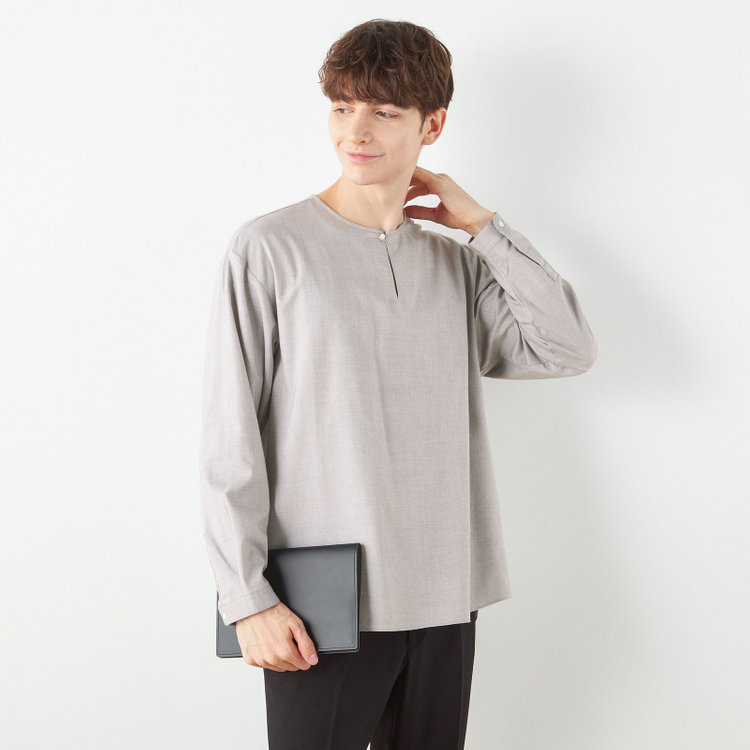 スーツセレクト 【RBC/長袖】プルオーバーシャツ/グレー グレー中間